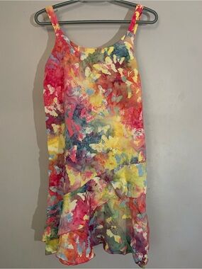 Lotus Traders Pink Butterfly Print Dress Size Medium